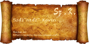 Szántó Kevin névjegykártya